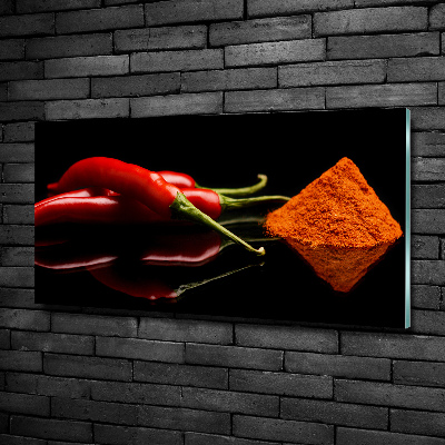 Tableau photo sur verre Piment et cayenne