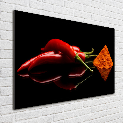 Tableau photo sur verre Piment et cayenne