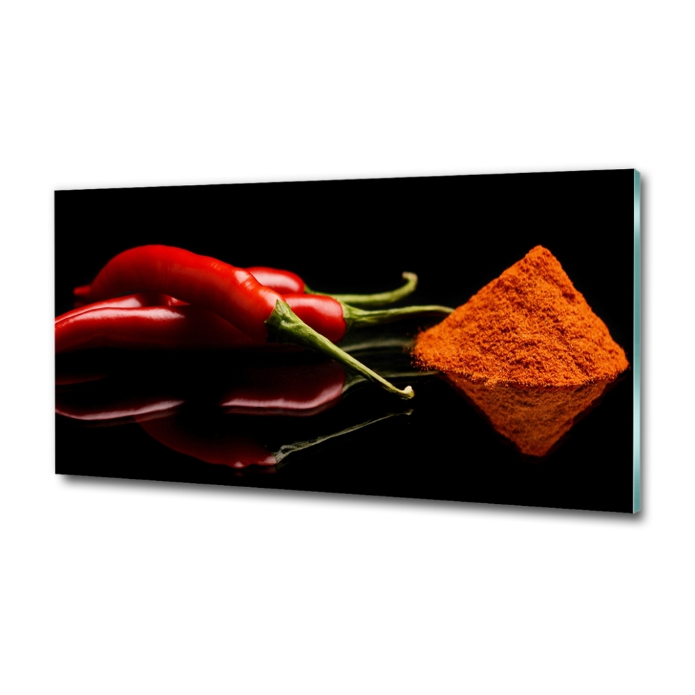 Tableau photo sur verre Piment et cayenne