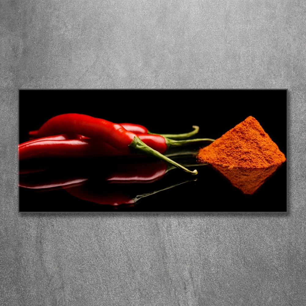 Tableau photo sur verre Piment et cayenne