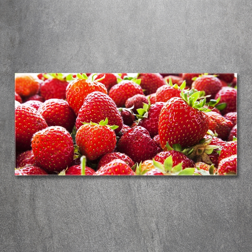 Tableau en verre Fraises