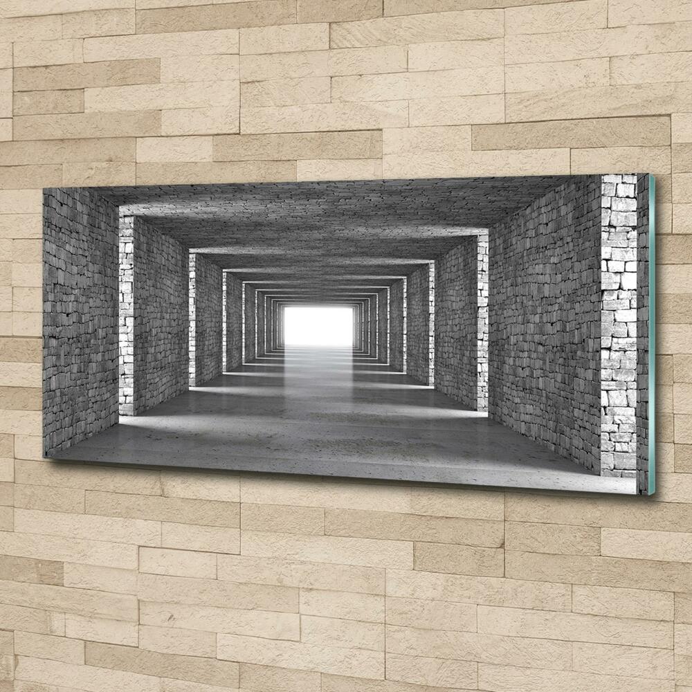 Tableau photo sur verre Tunnel en briques