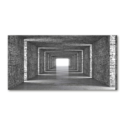 Tableau photo sur verre Tunnel en briques