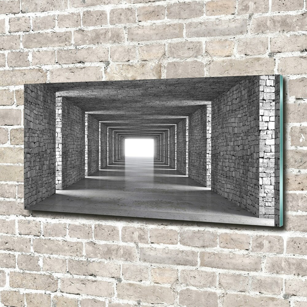 Tableau photo sur verre Tunnel en briques