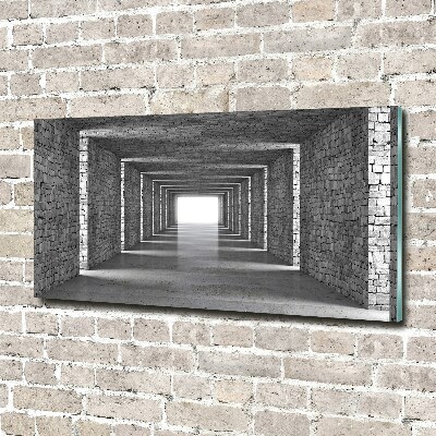 Tableau photo sur verre Tunnel en briques