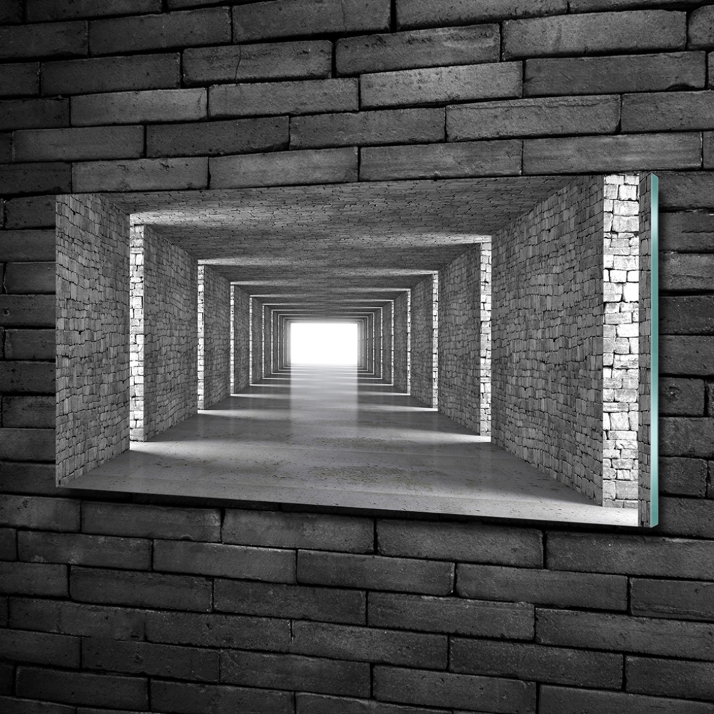 Tableau photo sur verre Tunnel en briques