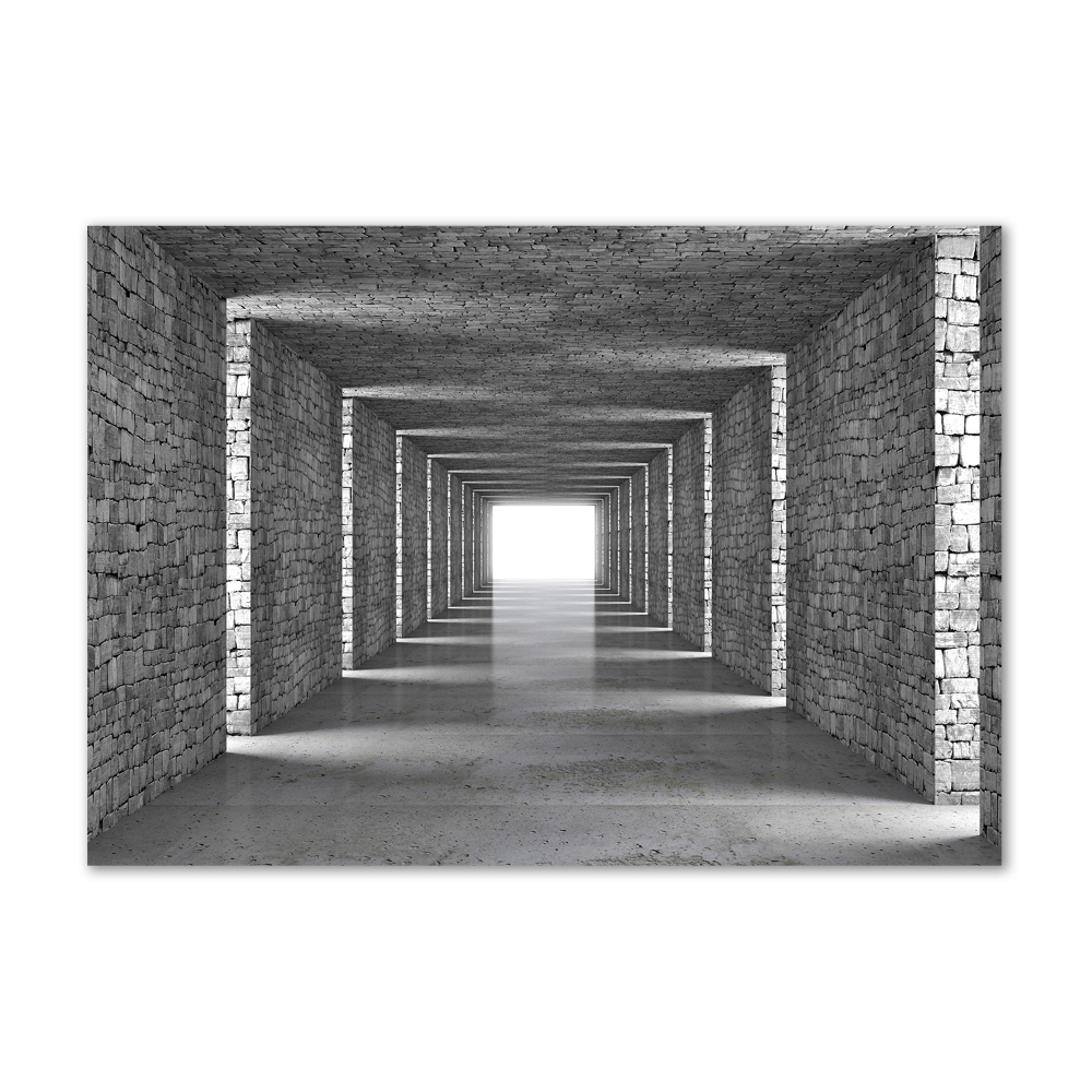 Tableau photo sur verre Tunnel en briques