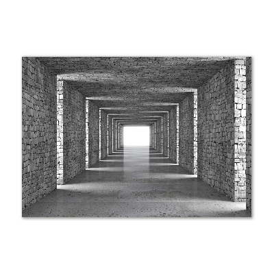 Tableau photo sur verre Tunnel en briques