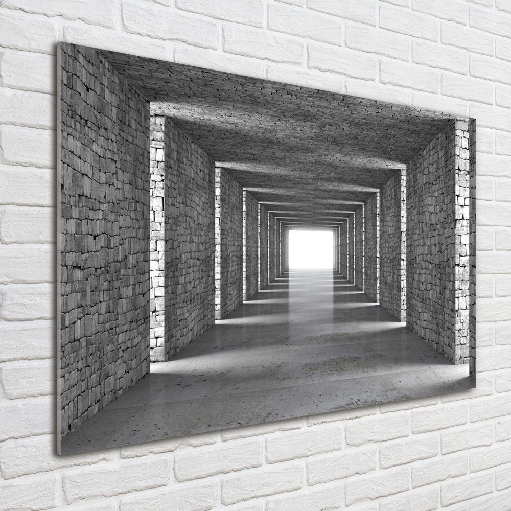 Tableau photo sur verre Tunnel en briques