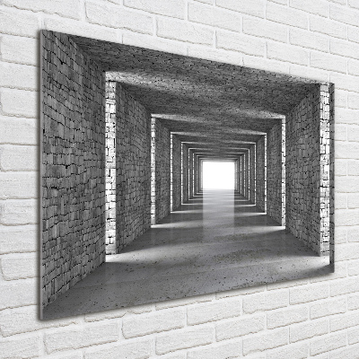 Tableau photo sur verre Tunnel en briques