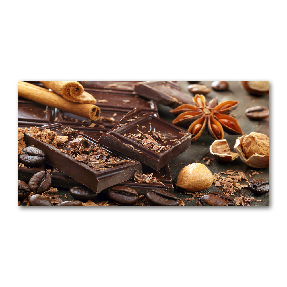 Tableau verre imprimé Chocolat