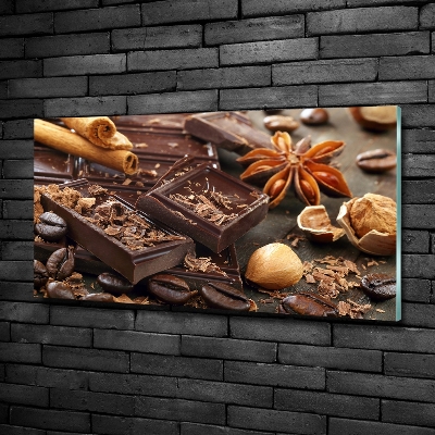 Tableau verre imprimé Chocolat