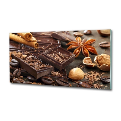 Tableau verre imprimé Chocolat