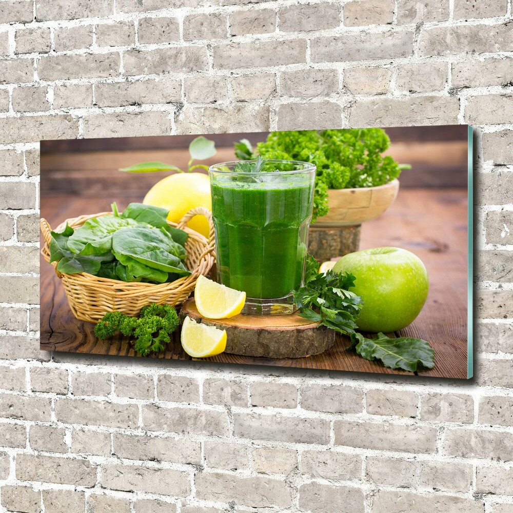 Tableau sur verre Cocktail vert