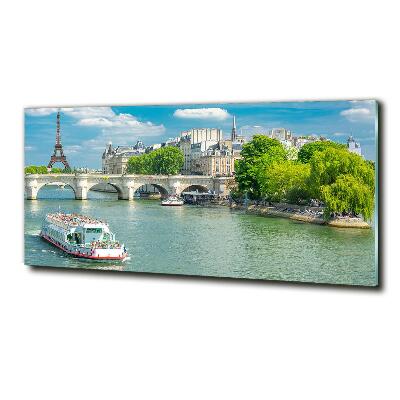 Tableau imprimé sur verre Seine Paris