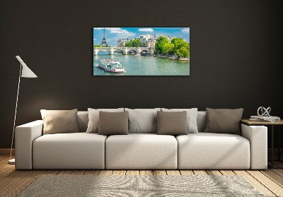 Tableau imprimé sur verre Seine Paris