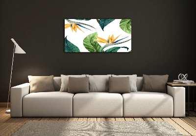 Tableau photo sur verre Les fleurs exotiques