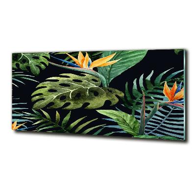 Tableau en verre Fleurs tropicales