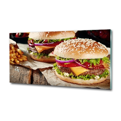 Tableau sur verre Hamburger