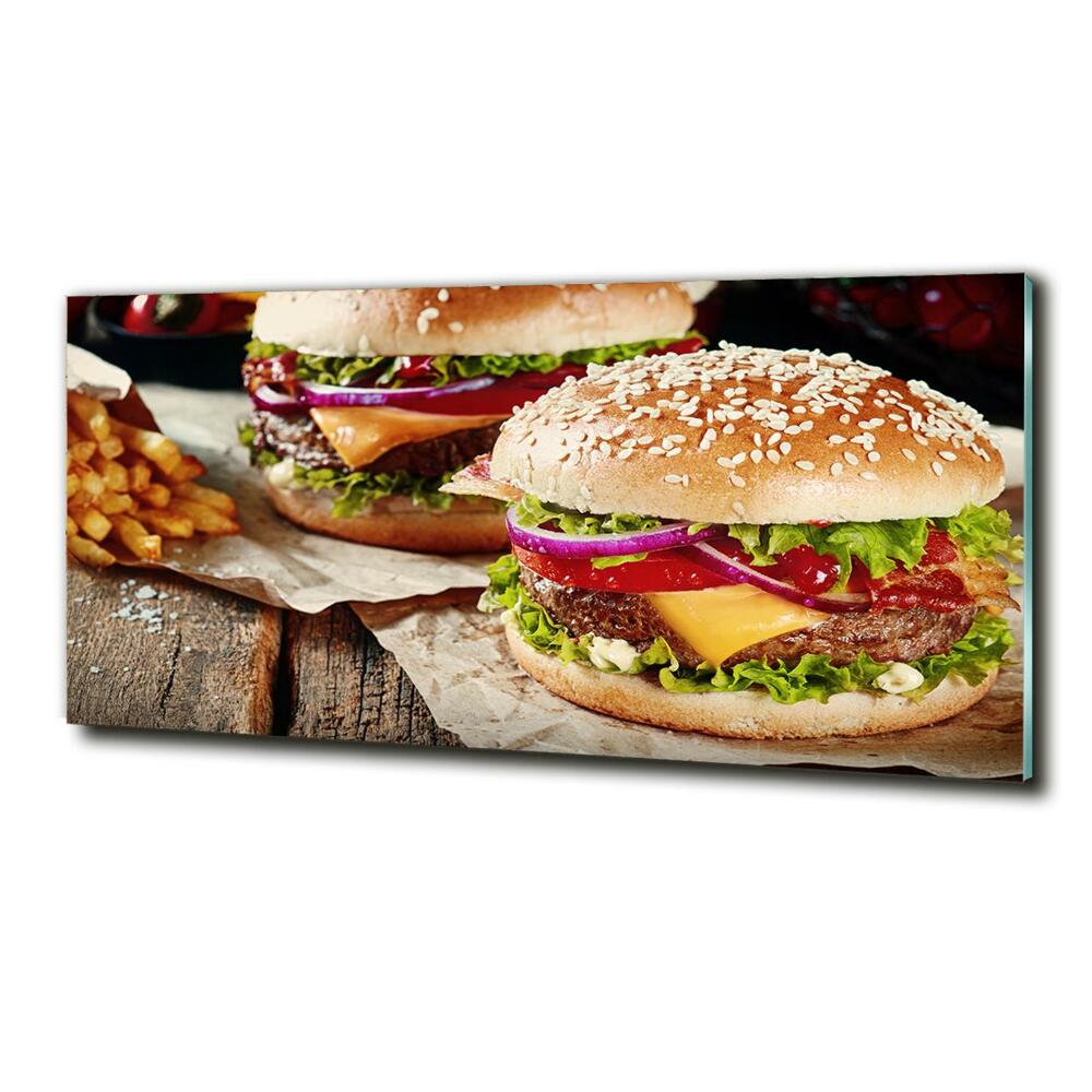 Tableau sur verre Hamburger