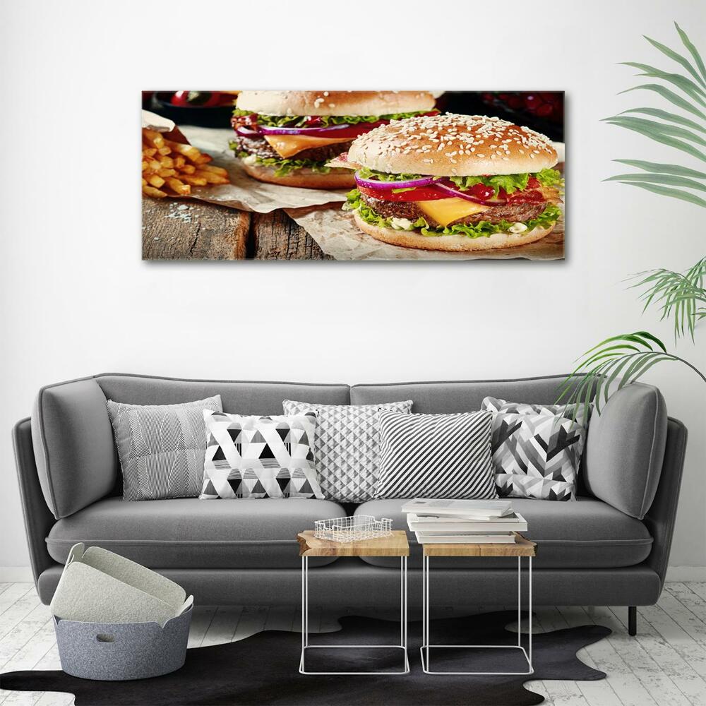 Tableau sur verre Hamburger