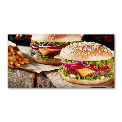 Tableau sur verre Hamburger