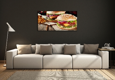 Tableau sur verre Hamburger