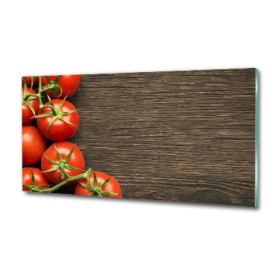 Tableau photo sur verre Tomates sur bois