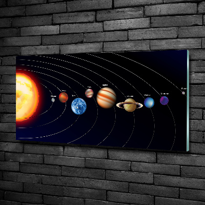 Tableau imprimé sur verre Système solaire