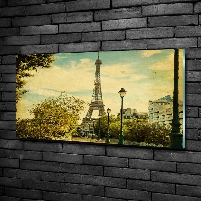 Tableau imprimé sur verre Tour Eiffel France