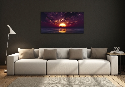 Tableau verre imprimé Coucher de soleil