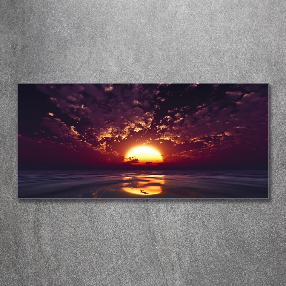 Tableau verre imprimé Coucher de soleil