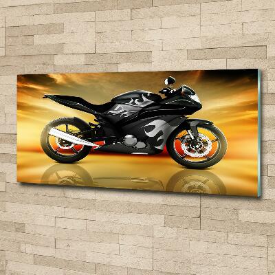 Tableau photo sur verre Moto