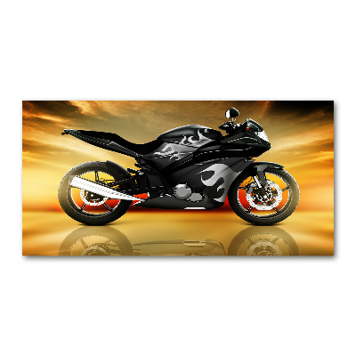 Tableau photo sur verre Moto