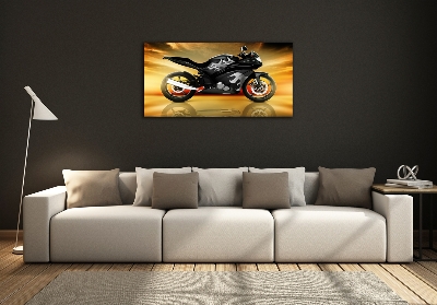 Tableau photo sur verre Moto