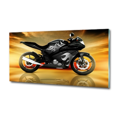 Tableau photo sur verre Moto