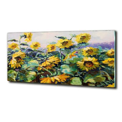 Tableau imprimé sur verre Tournesols