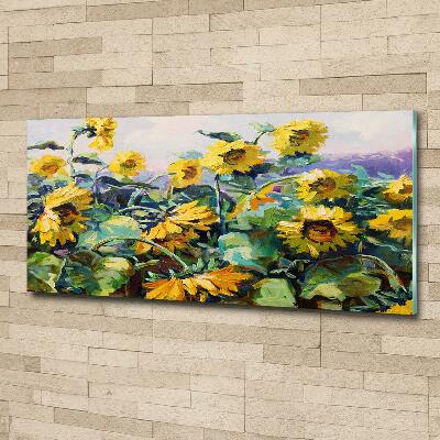 Tableau imprimé sur verre Tournesols