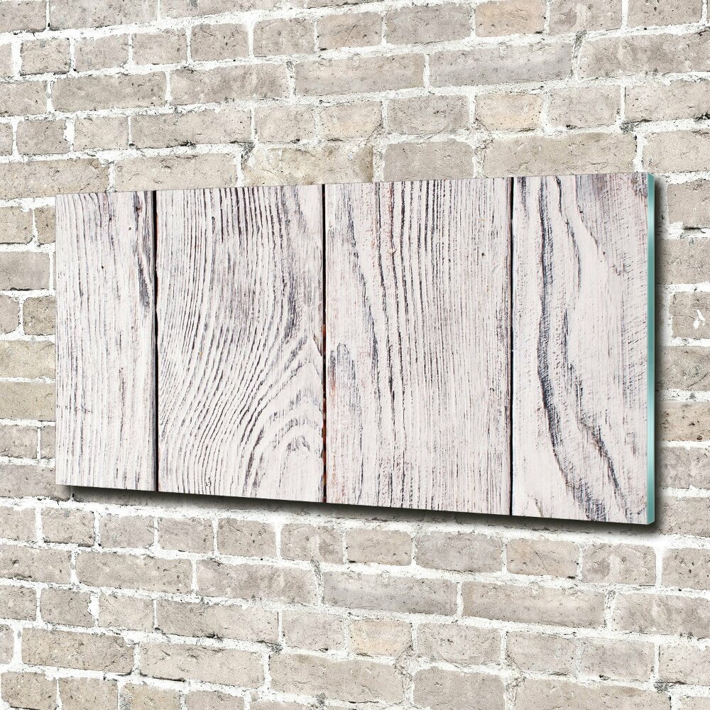 Tableau imprimé sur verre Mur en bois