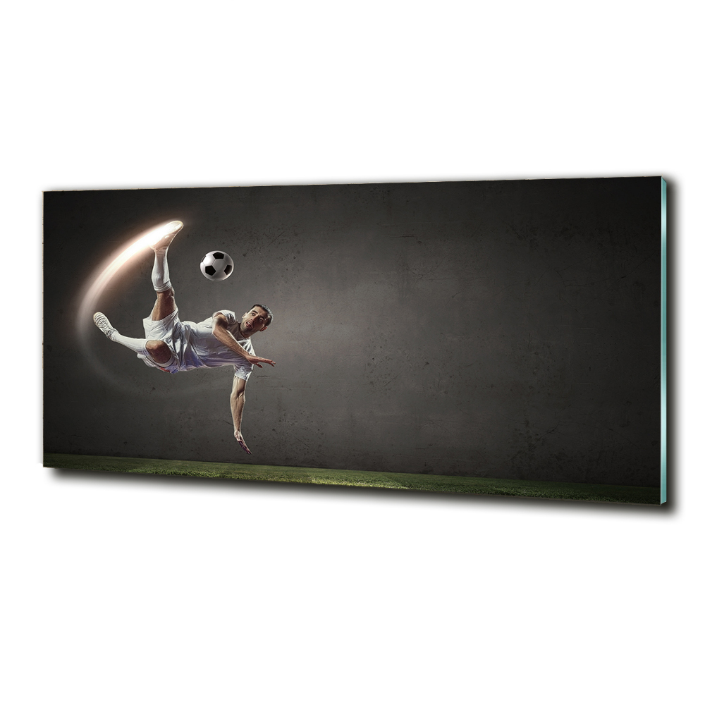 Tableau photo sur verre Footballer