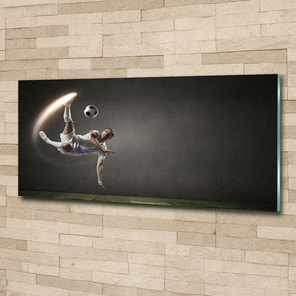 Tableau photo sur verre Footballer