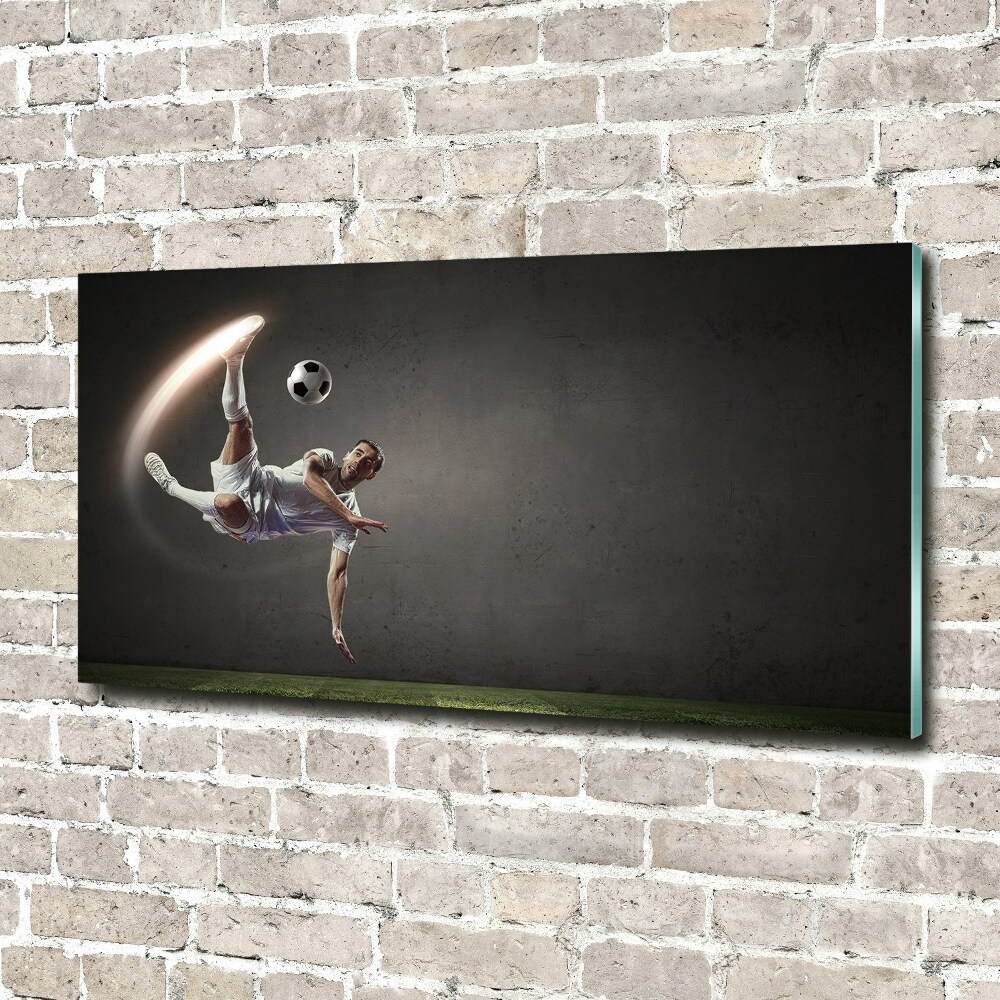 Tableau photo sur verre Footballer