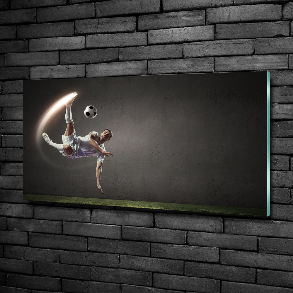 Tableau photo sur verre Footballer