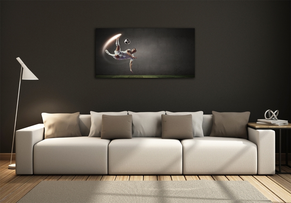 Tableau photo sur verre Footballer