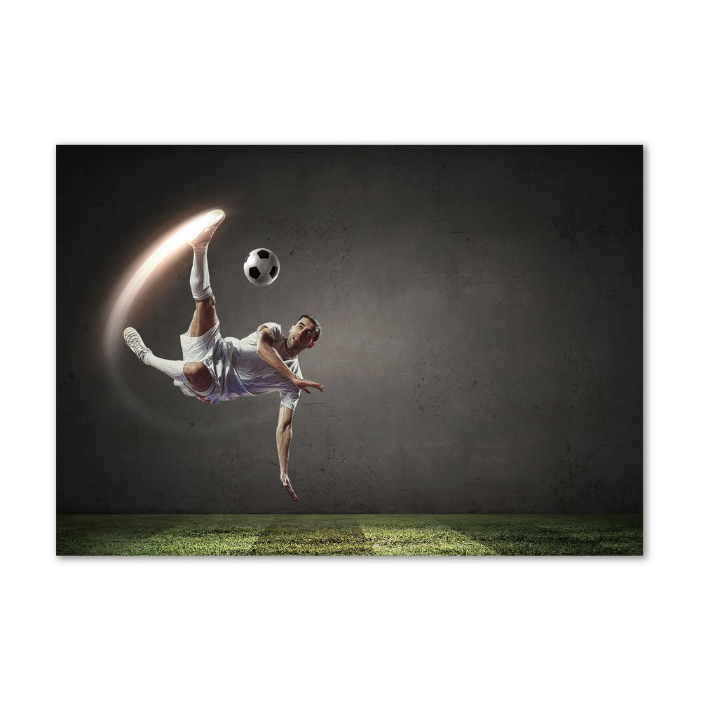 Tableau photo sur verre Footballer