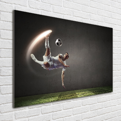 Tableau photo sur verre Footballer