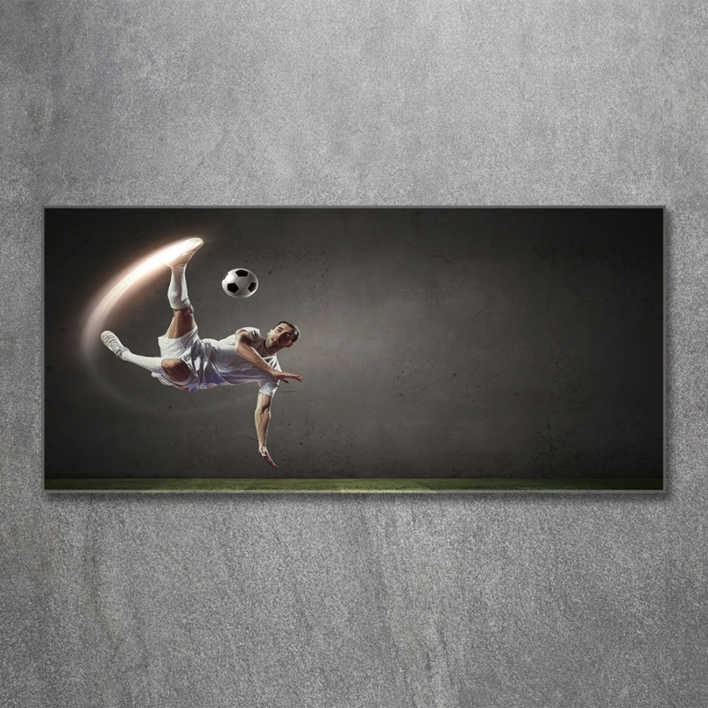 Tableau photo sur verre Footballer