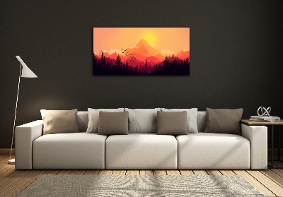 Tableau en verre Paysage de montagne