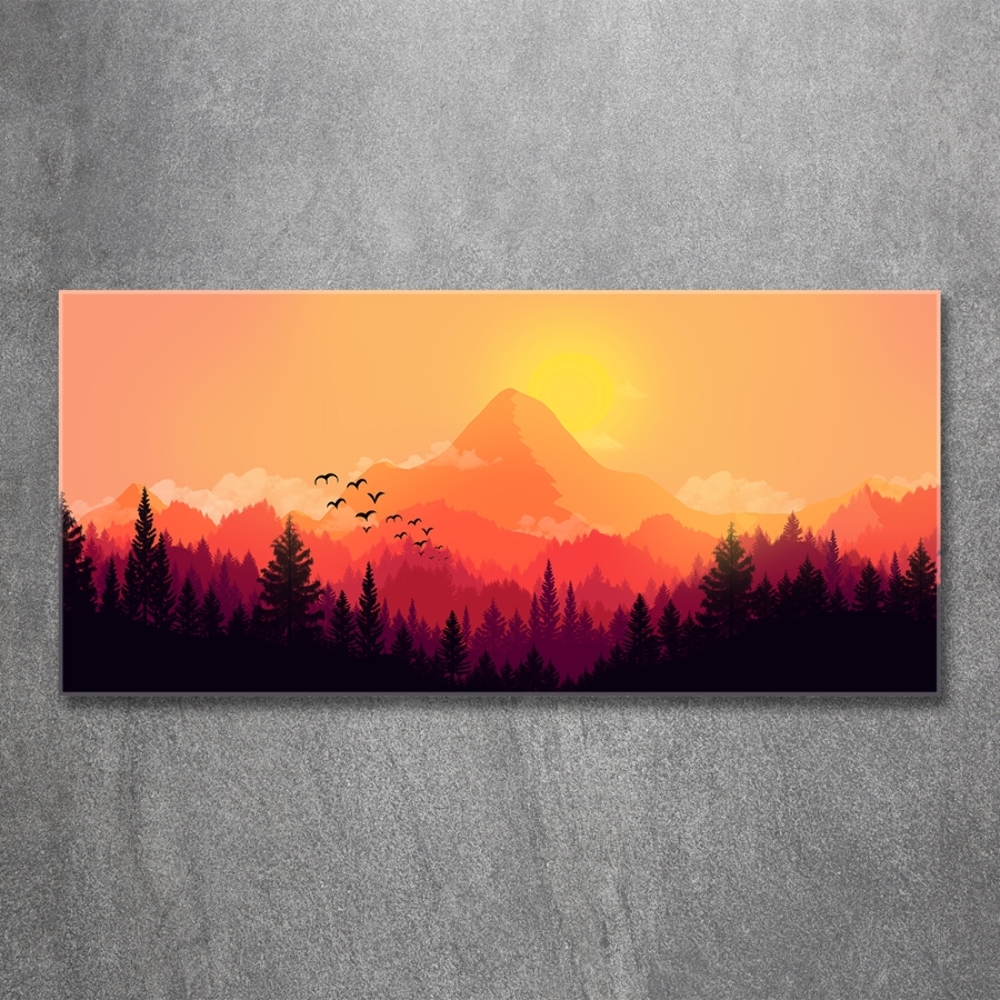 Tableau en verre Paysage de montagne