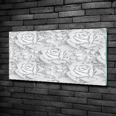 Tableau imprimé sur verre Roses design